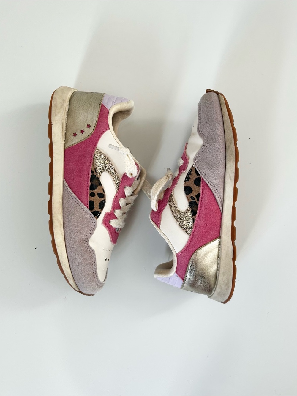 Blowfish Malibu Girls Pink Leopard Print Valley Sneakers